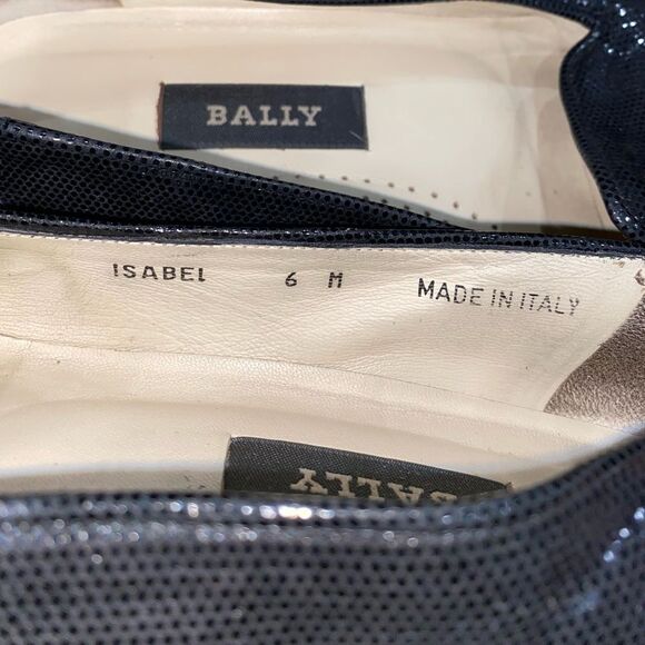 Vintage Bally Isabel Styleflex Black Shimmer Sequence Flats 6M - Picture 4 of 5